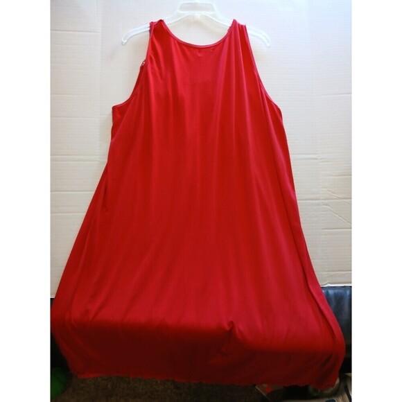 Dreamcrest Sleevesless Bright Red with Lace Seersucker 2X Gown.Silky Soft. - Picture 7 of 7